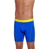 image:imageJockey Sport Mens Underwear Silver Microfiber 9 Long Leg Boxer BriefOutrageous Blue