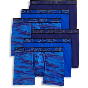 image:imageJockey Mens Underwear Active Microfiber 5 Boxer Brief  6 PackMajestic BlueOceanic CamoBrilliant Blue