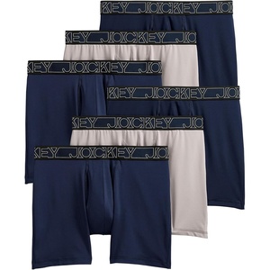 image:imageJockey Mens Underwear Active Microfiber 5 Boxer Brief  6 PackNavyQuartzNavy