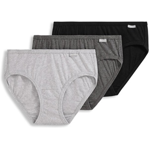 image:imageJockey Womens Underwear 100 Cotton Elance Bikini  3 PackGrey HeatherCharcoal HeatherBlack