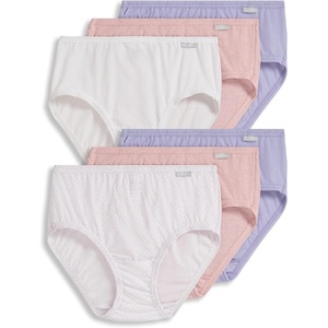 image:imageJockey Womens Underwear 100 Cotton Elance Hipster  6 PackTango DotViolet VeilCoral Mist HeatherWhiteViolet VeilCoral Mist Heather