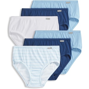 image:imageJockey Womens Underwear 100 Cotton Elance Hipster  6 PackWhiteBoardwalk StripeMarina BlueBlue StardustMarina BlueBlue Stardust