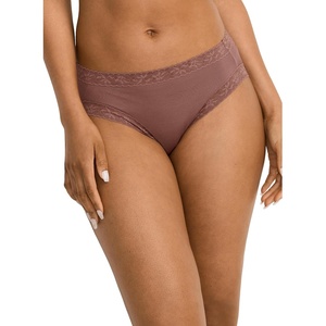 image:imageJockey Womens Underwear Soft Stretch Lace Supersoft Hi CutTuscan Brown