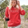 image:imageJockey Womens Loungewear Unwind Lounge Crew SweatshirtDragonfruit Red