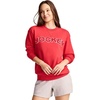 image:imageJockey Womens Loungewear Unwind Lounge Crew SweatshirtDragonfruit Red