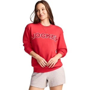 image:imageJockey Womens Loungewear Unwind Lounge Crew SweatshirtDragonfruit Red