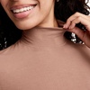 image:imageJockey Womens Activewear Supersoft Mock Neck BodysuitAlmond